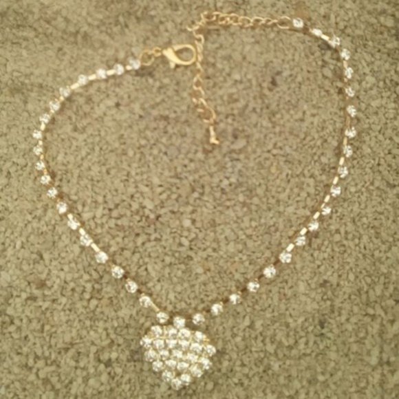Frederick's of Hollywood Sexy Crystal Heart Anklet - Picture 7 of 7